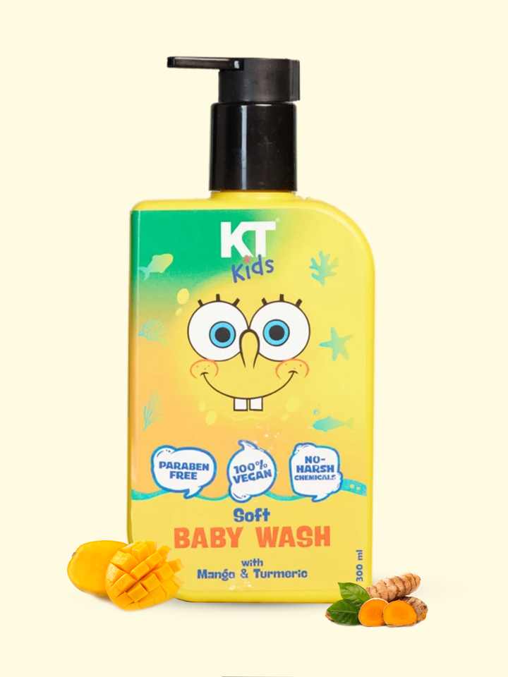 Soft Baby Wash | Mango & Turmeric | For Boys & Girls 3-12 years | 300ml - KT Kids
