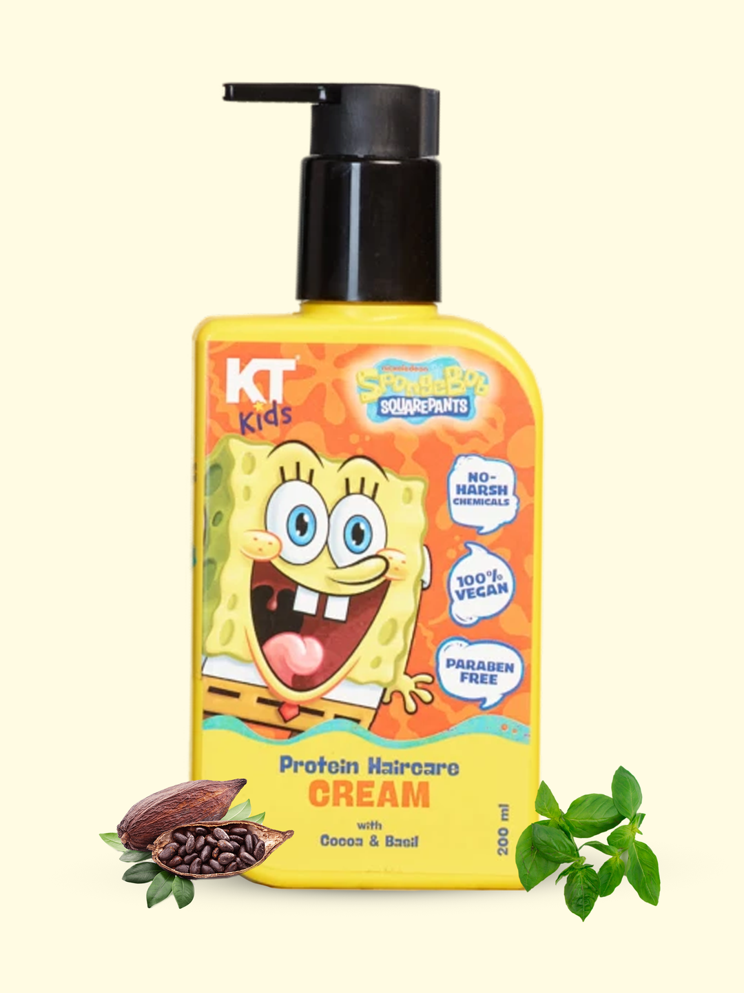 Protein Haircare Cream | Cocoa & Basil | For Boys & Girls 3-12 years | 200ml - KT Kids