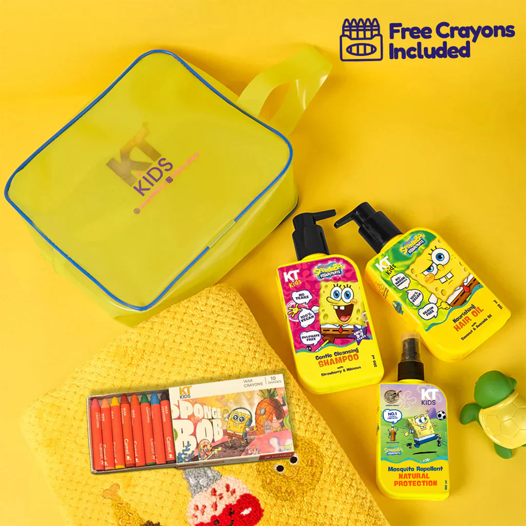 Personal Care Kit For Girls 3+ Years | Shampoo + Hair Oil + Mosquito Repellent + FREE Camel Crayon