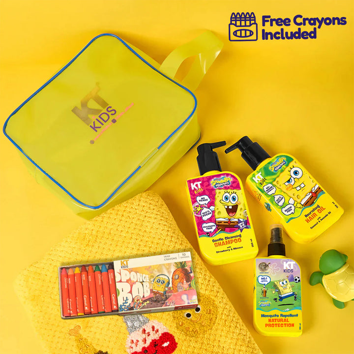Personal Care Kit For Girls 3+ Years | Shampoo + Hair Oil + Mosquito Repellent + FREE Camel Crayon