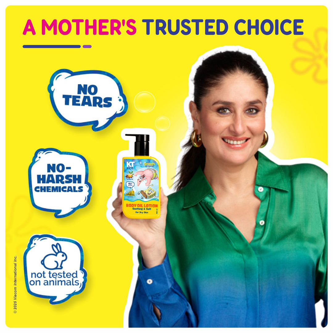 Personal Care Body Kit For Boys & Girls 3+ Years | Massage Oil + Soft Body Wash + Sunscreen + FREE Camel Crayon