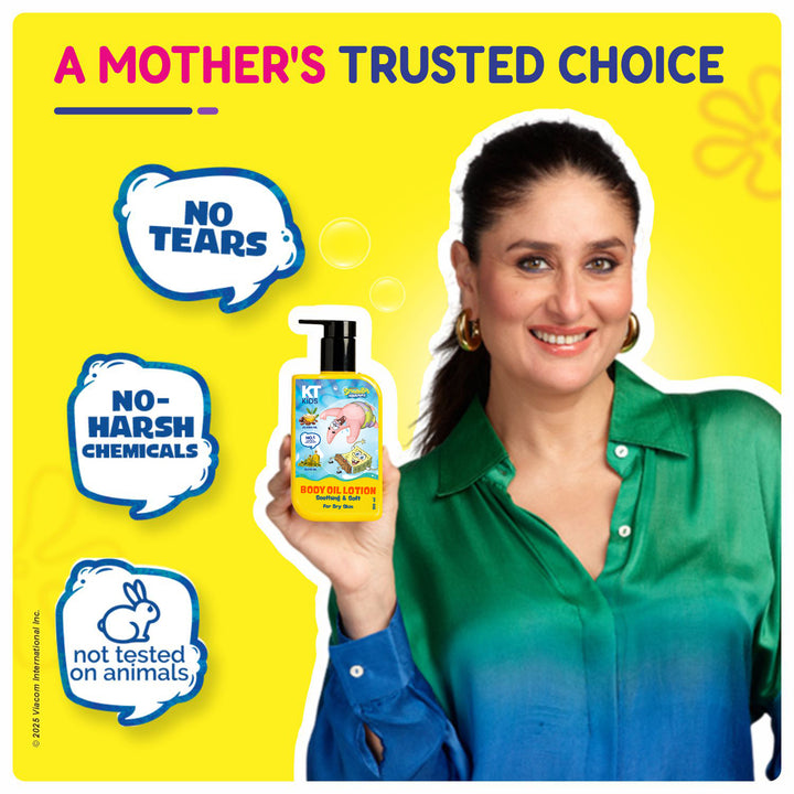 Personal Care Body Kit For Boys & Girls 3+ Years | Massage Oil + Soft Body Wash + Sunscreen + FREE Camel Crayon