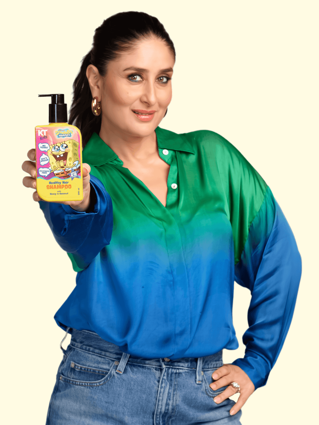 KT Kids Healthy Hair Shampoo for girls 8-12 years with honey and coconut, promoting nourishment and shine.