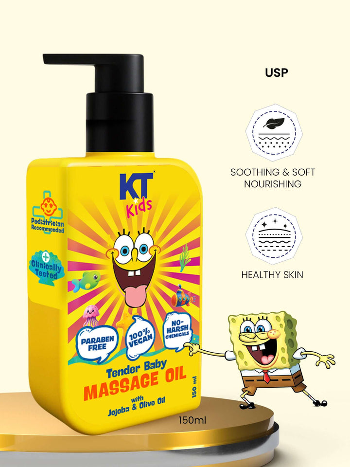 Tender Baby Massage Oil | Jojoba Oil & Olive Oil | For Boys & Girls 3-12 years | 150ml - KT Kids