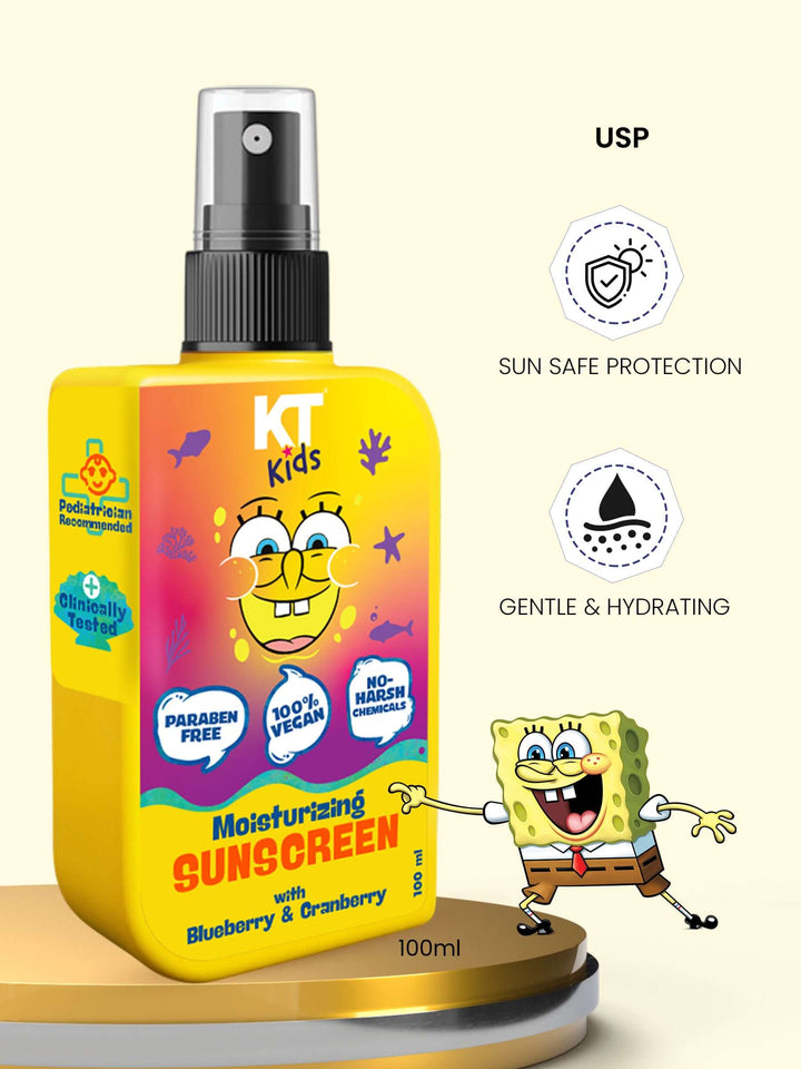 Baby Sun Protection Spray | Blueberry & Cranberry | For Boys & Girls 3-12 years | 100ml - KT Kids