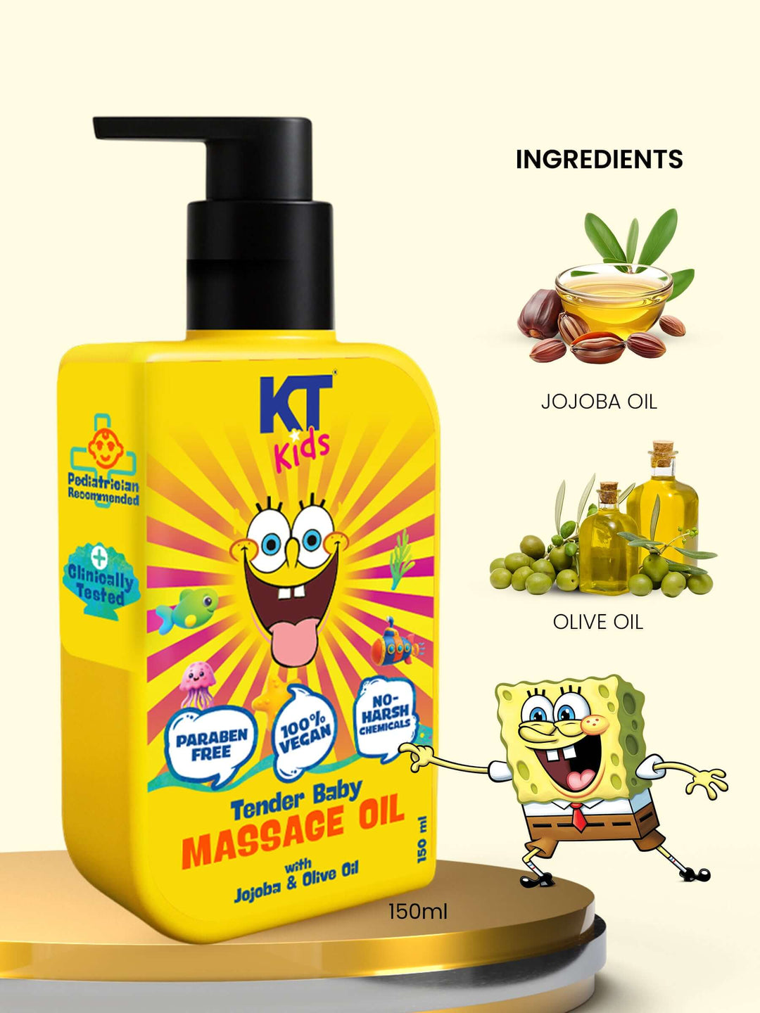Tender Baby Massage Oil | Jojoba Oil & Olive Oil | For Boys & Girls 3-12 years | 150ml - KT Kids
