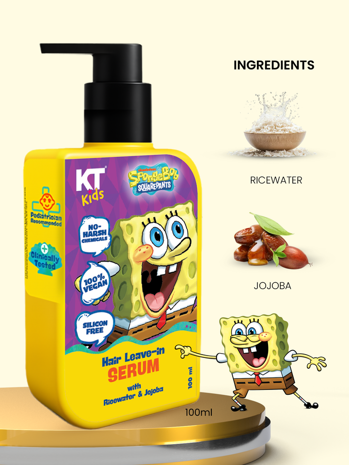 Hair Leave-In Serum | Ricewater & Jojoba | For Boys & Girls 3-12 years | 100ml - KT Kids