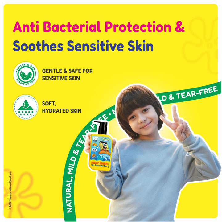 Personal Care Body Kit For Boys & Girls 3+ Years | Massage Oil + Soft Body Wash + Sunscreen + FREE Camel Crayon