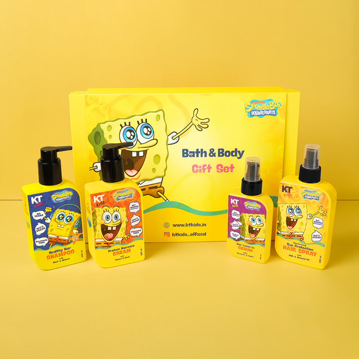 Gift Set For Boys 8–12 Years | Shampoo + Haircare Cream + Hair Serum + Sun-Protection Hair Spray