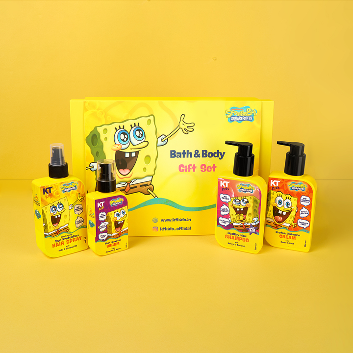 Gift Set For Girls 8–12 Years | Shampoo + Haircare Cream + Hair Serum + Sun-Protection Hair Spray