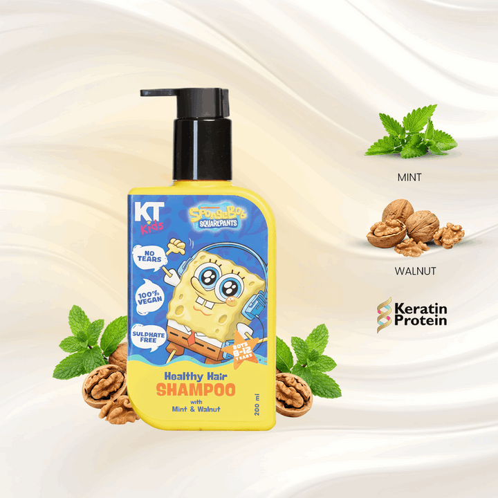 Healthy Hair Shampoo | Mint & Walnut | For Boys 8-12 years | 200ml - KT Kids