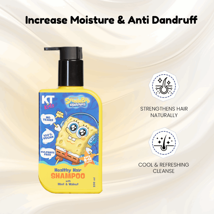 Healthy Hair Shampoo | Mint & Walnut | For Boys 8-12 years | 200ml - KT Kids