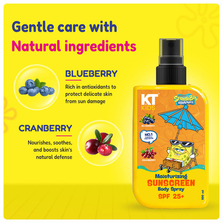 Kids Moisturizing Sunscreen Body Spray | SPF 25+ | 100ml
