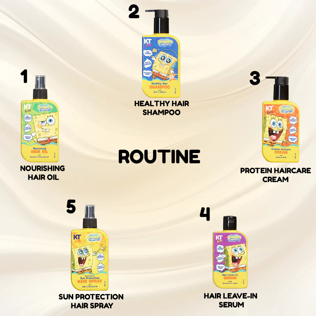 Gift Set For Boys 8–12 Years | Shampoo + Haircare Cream + Hair Serum + Sun-Protection Hair Spray