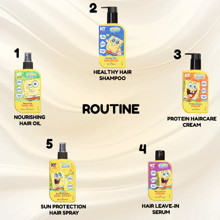 Gift Set For Girls 8–12 Years | Shampoo + Haircare Cream + Hair Serum + Sun-Protection Hair Spray