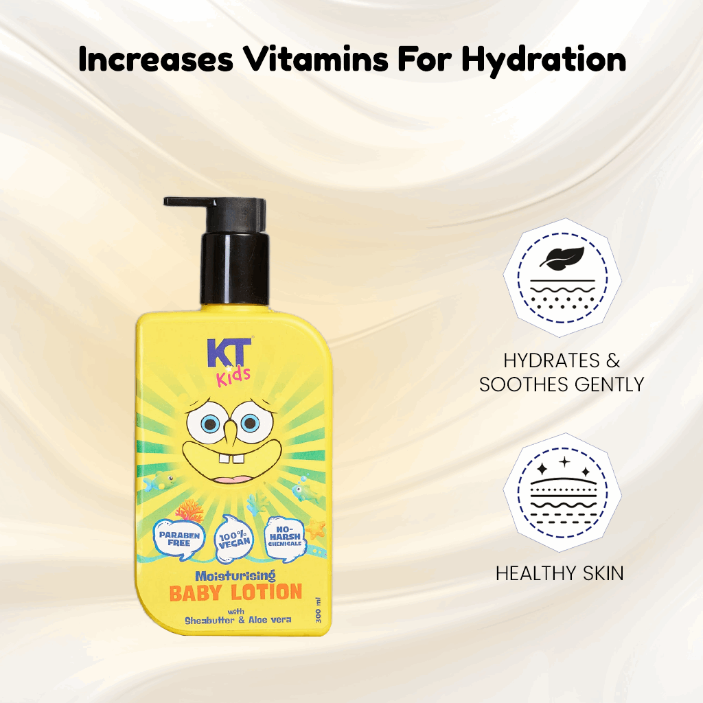 Moisturizing Baby Lotion | Shea Butter & Alovera | For Boys & Girls 3-12 years | 300ml - KT Kids