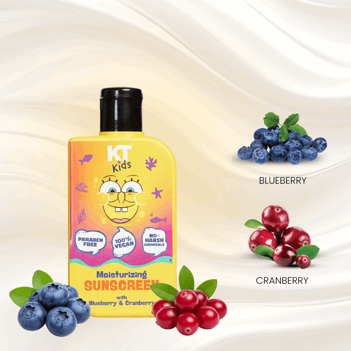 Moisturizing Sunscreen Spray | Blueberry & Cranberry | For Boys & Girls 3-12 years | 100ml - KT Kids
