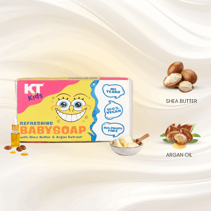 Refreshing Baby Soap | Shea Butter & Argan Oil | For Boys & Girls 3-12 years | 150gm - KT Kids