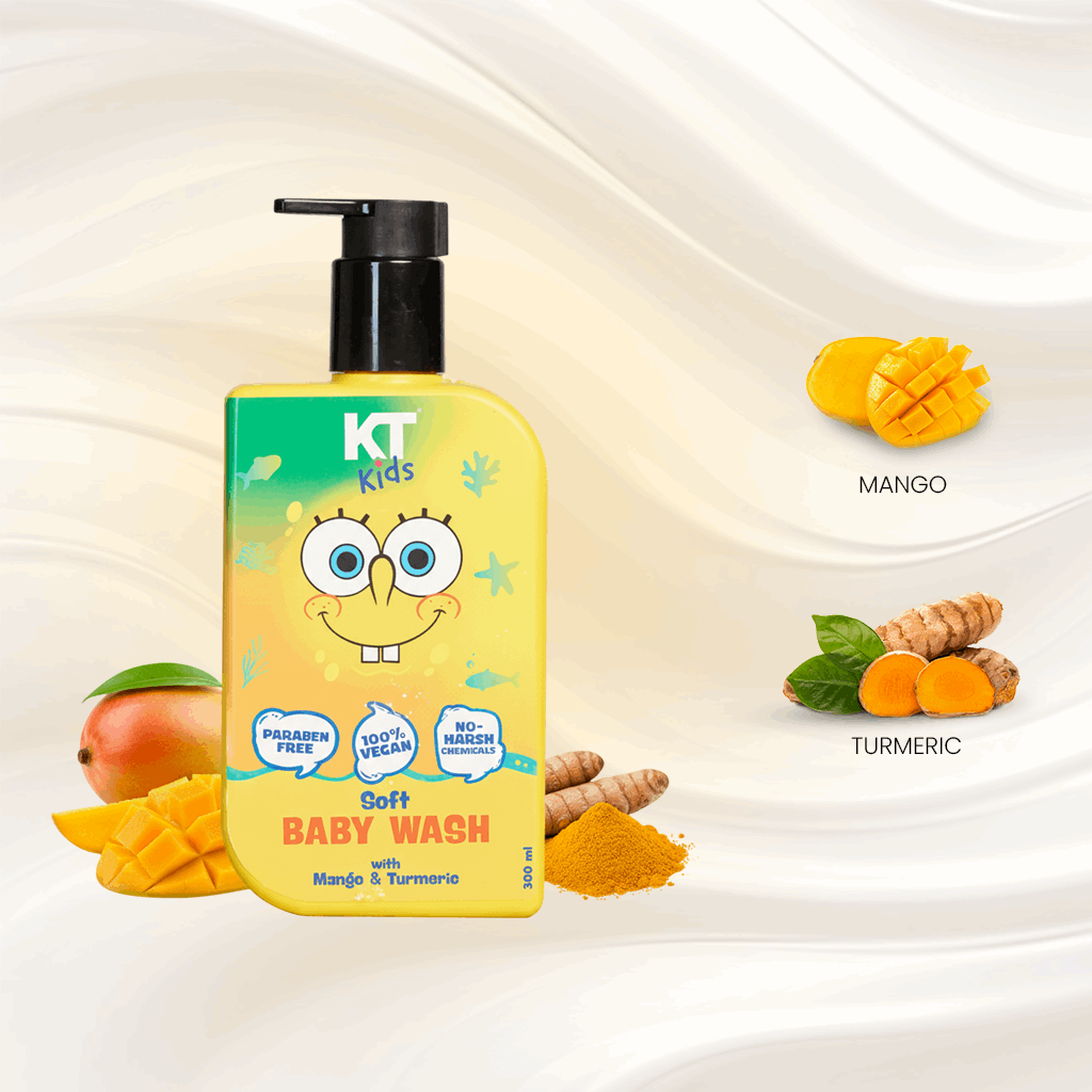 Soft Baby Wash | Mango & Turmeric | For Boys & Girls 3-12 years | 300ml - KT Kids