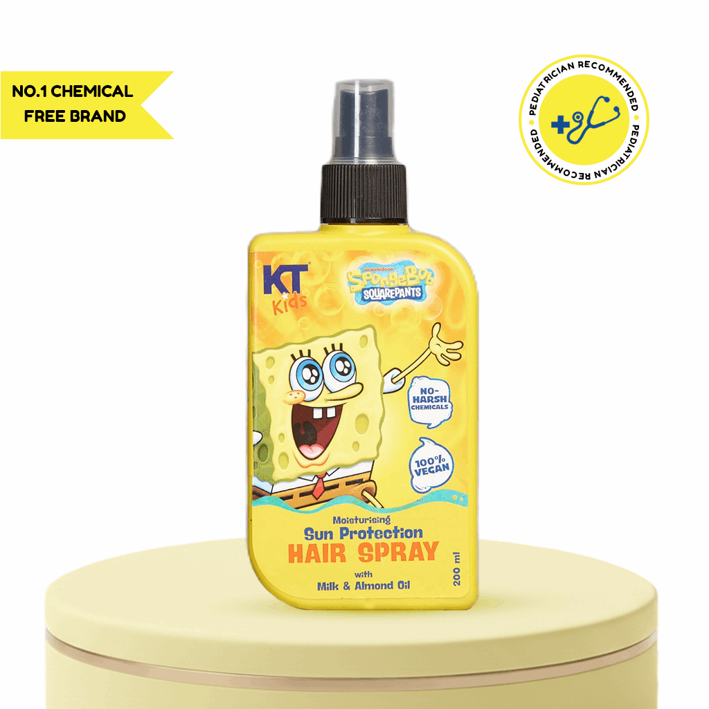 Moisturizing Sun Protection Hair Spray | Milk & Almond Oil | For Boys & Girls 3-12 years | 200ml - KT Kids