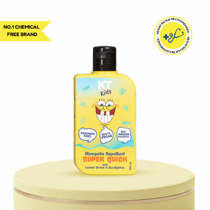Super Quick Mosquito Repellent | Lemon Grass & Eucalyptus | For Boys & Girls 3-12 years | 100ml - KT Kids