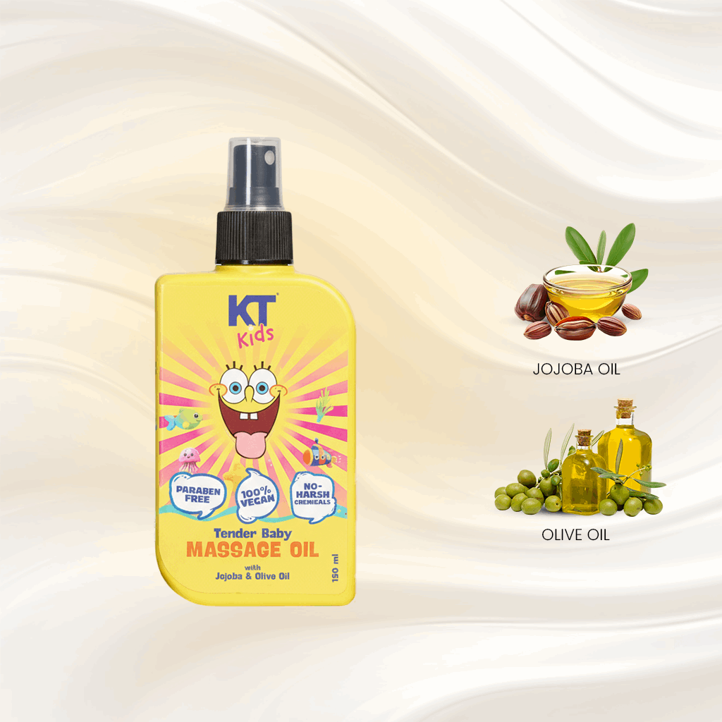 Tender Baby Massage Oil | Jojoba Oil & Olive Oil | For Boys & Girls 3-12 years | 150ml - KT Kids